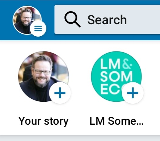 LinkedIn Stories mobiilisovelluksessa