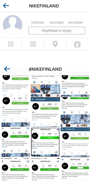 Nike Instagram-huijaus